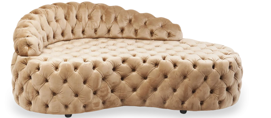 Santa Barbara Velvet Sofa,Beige