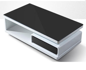 OJ White And Black Glass Coffee table