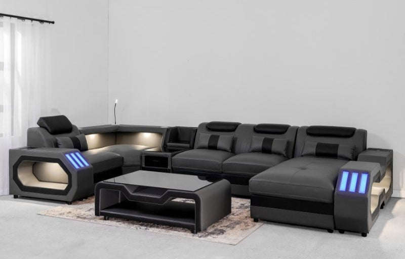 Black Modular Sectional Sofa