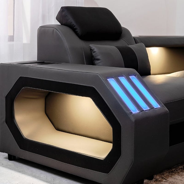 Black Modular Sectional Sofa