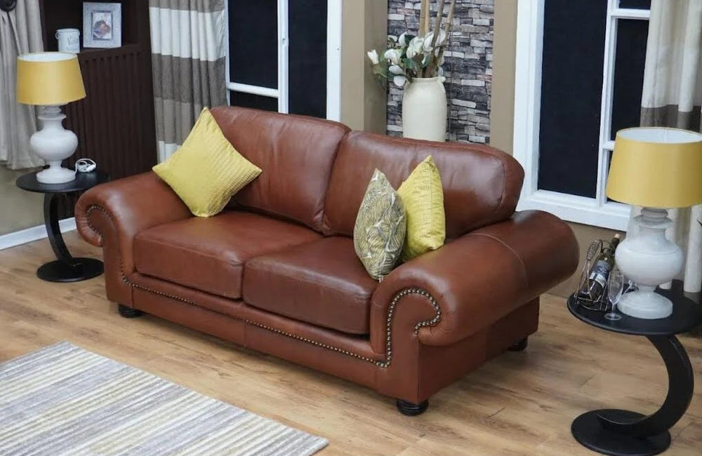 Shaka 2-Seater Full Genuine Leather Couch
